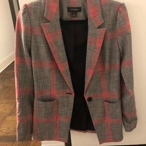 Halogen Plaid Double Breasted Blazer